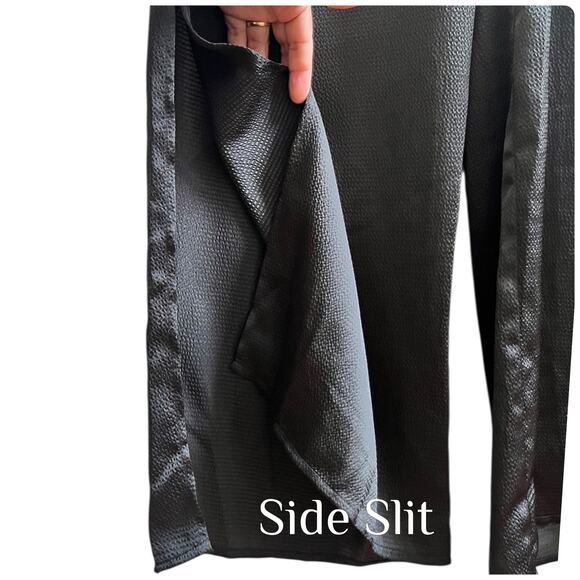 Michael Michael Kors Drawstring Elastic Waistband Textured Side Slits Pants 1X - Picture 5 of 15